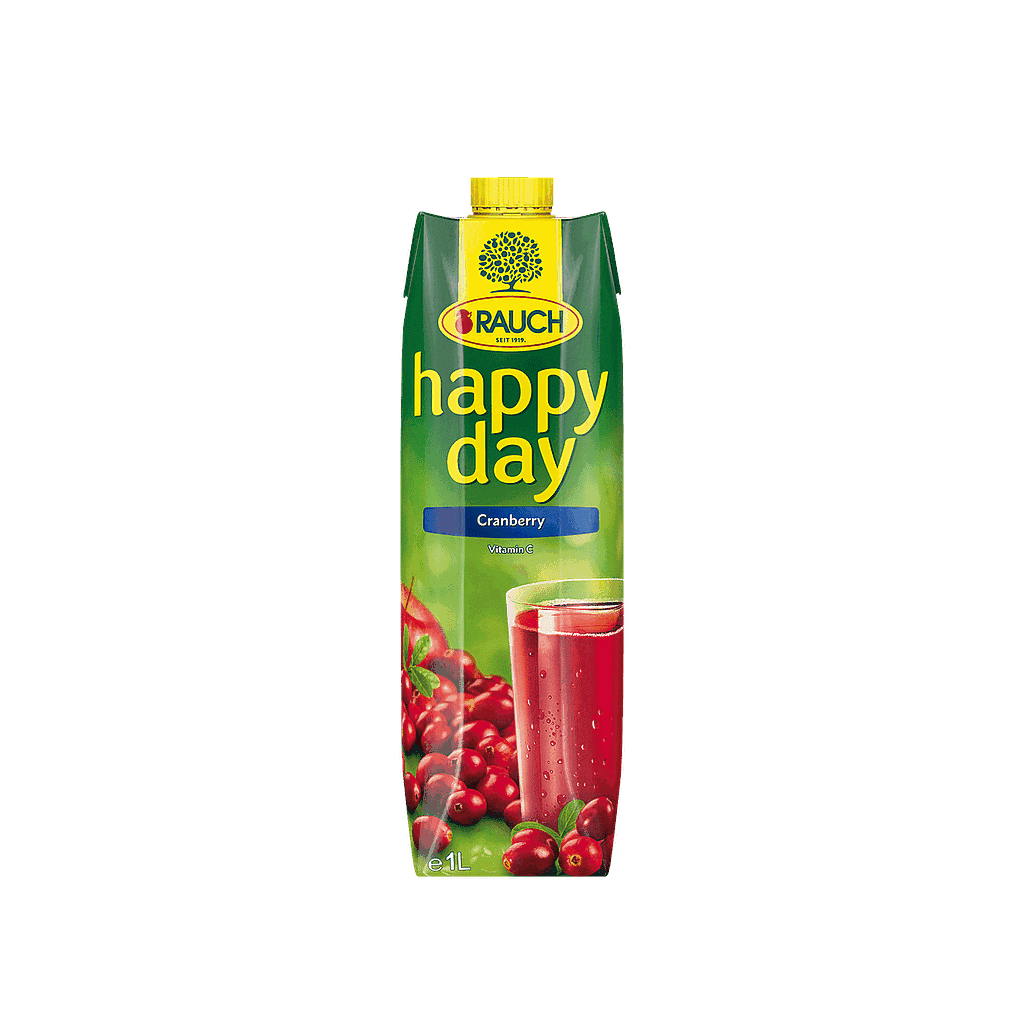 Happy Day Rauch Cranberry Tetrapak 12x100cl