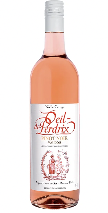 Les Chaumes Oeil-de-Perdrix Rosé de Pinot Noir Vaud AOC 2018 75cl (copie)
