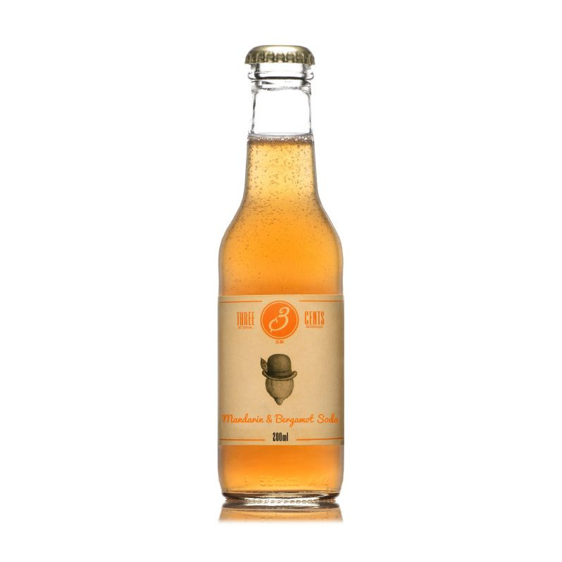 Three Cents Mandarin & bergamot Soda 24x20cl