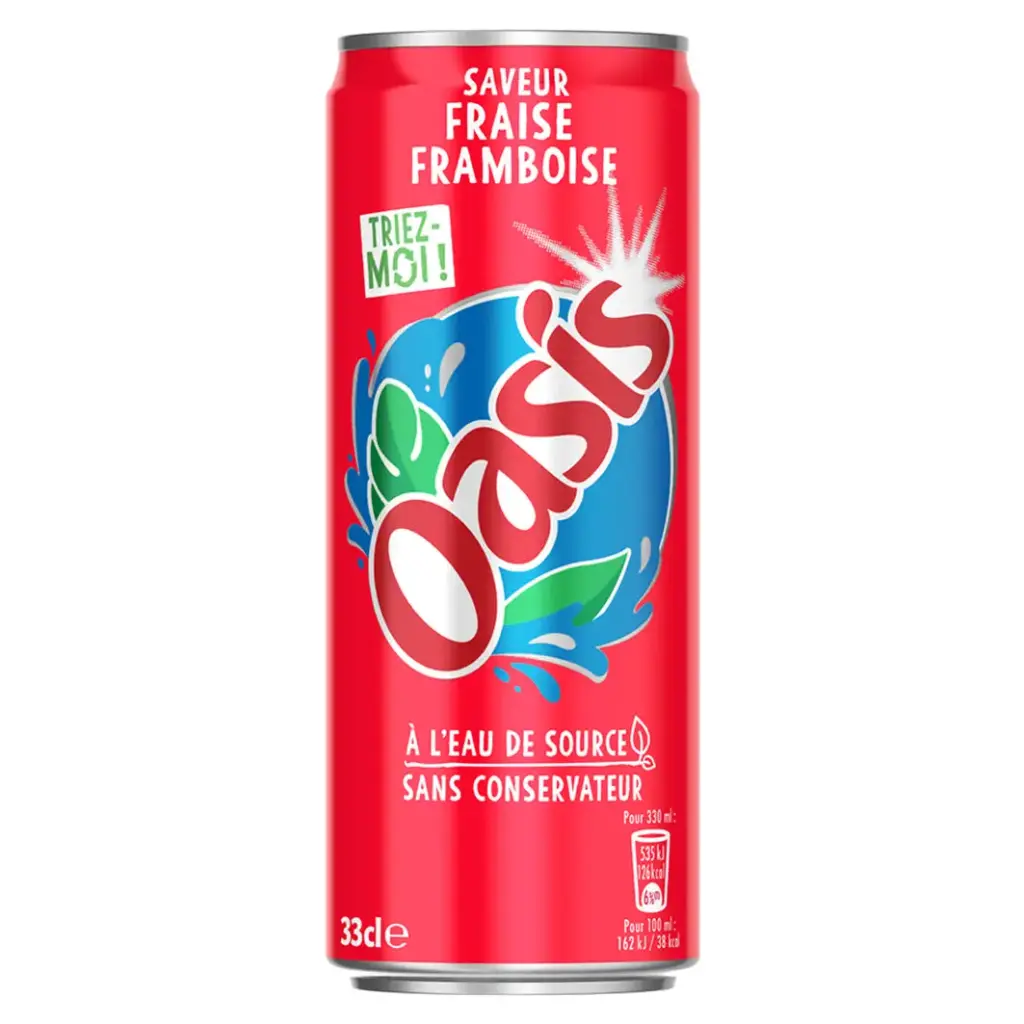 Oasis Fraise&Framboise boîte 24x33cl