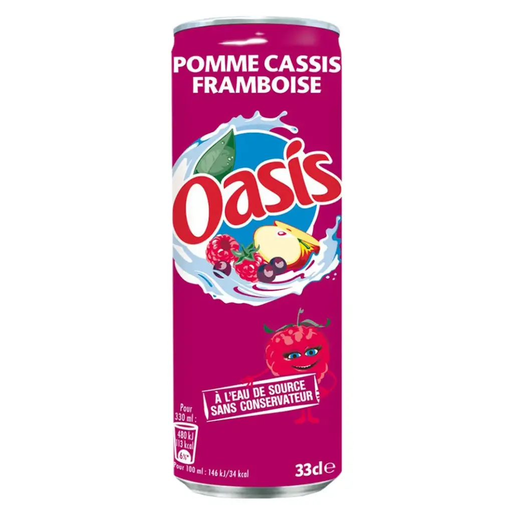 Oasis Pomme&Cassis&Framboise boîte 24x33cl