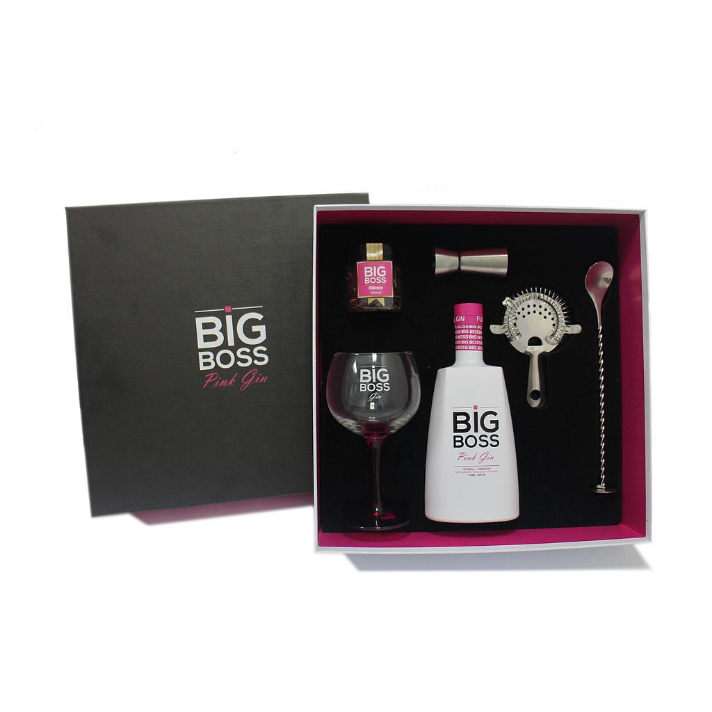 Gin BIG BOSS Pink Kit (verre,épice,doseur,cuillère,passoire)