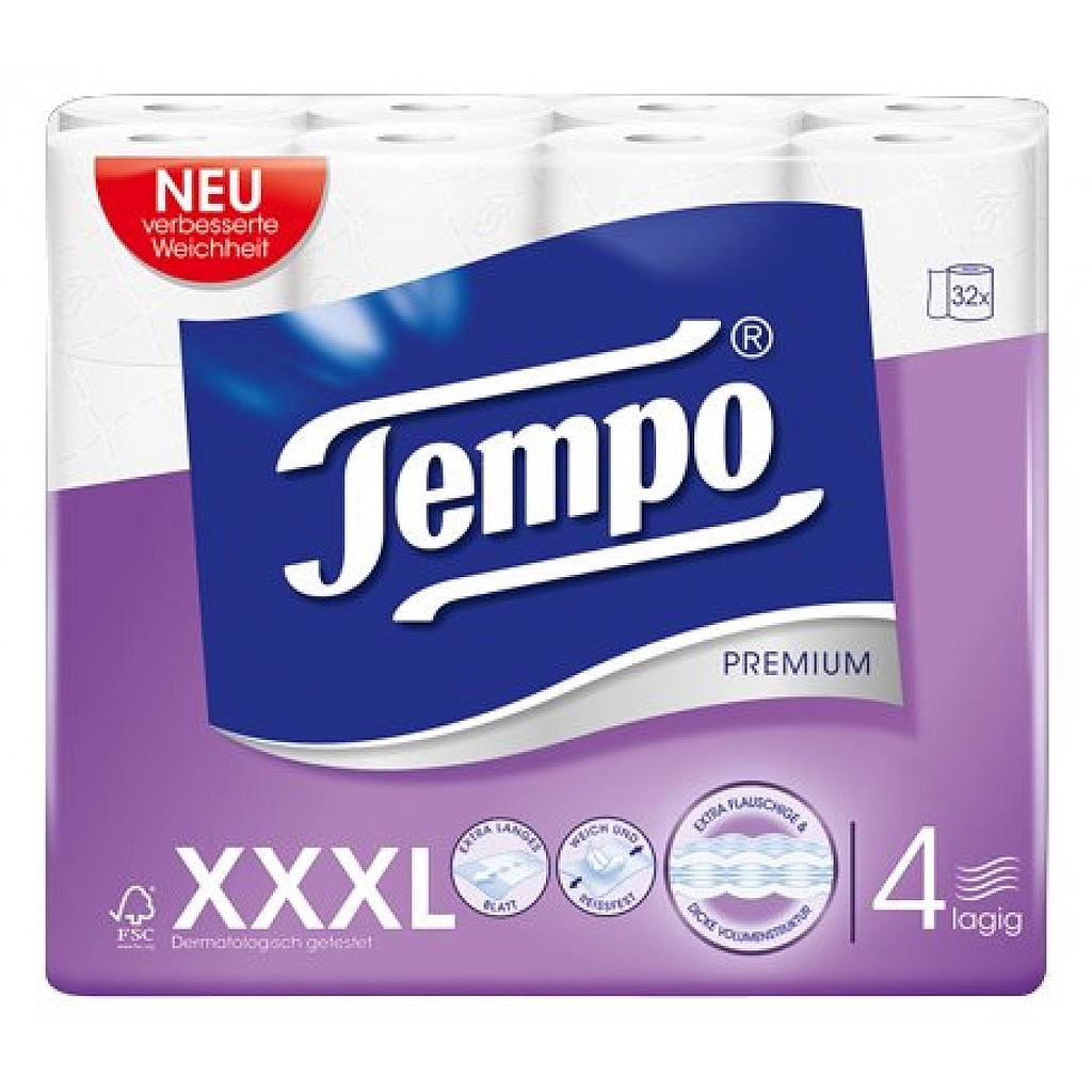 Papier WC Tempo Blanc 4 Couches 1X32pce