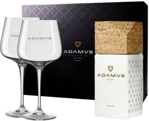 [ESC000024] Coffret Adamus -Dry Gin a/verres Gin 44.4% 70cl