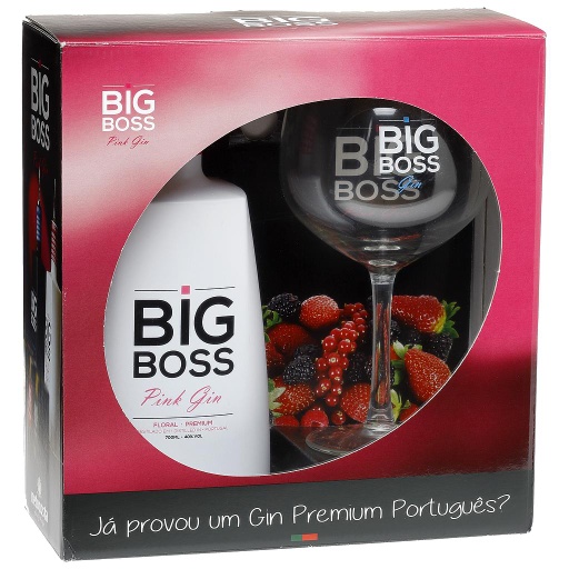 Gin BIG BOSS Pink Pack (avec 1 verre et 1 épice)