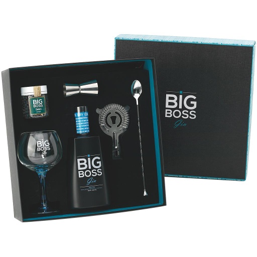 Gin BIG BOSS Dry Kit (verre,épicice,douseur,cuillère,passoire)